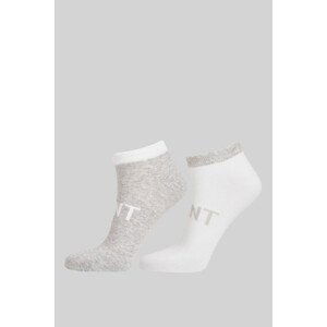 PONOŽKY GANT ANKLE SOCKS 2-PACK šedá 40/42