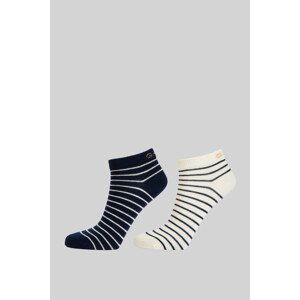 PONOŽKY GANT BRETON STRIPE ANKLE SOCKS 2-PACK modrá 36/38