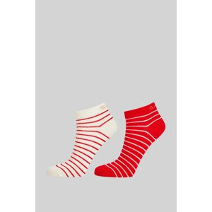 PONOŽKY GANT BRETON STRIPE ANKLE SOCKS 2-PACK červená 39/41