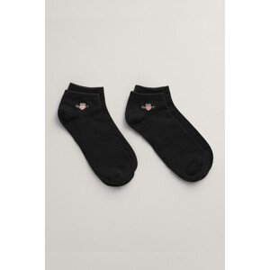 PONOŽKY GANT SHIELD SNEAKER SOCKS 2-PACK čierna 31/33