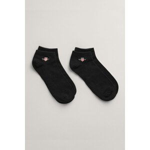 PONOŽKY GANT SHIELD SNEAKER SOCKS 2-PACK čierna 37/39