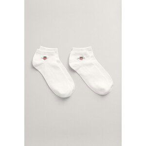 PONOŽKY GANT SHIELD SNEAKER SOCKS 2-PACK biela 31/33