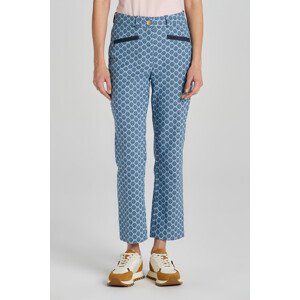 NOHAVICE GANT SLIM MONOGRAM JACQUARD PANTS modrá 38