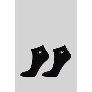 PONOŽKY GANT SHIELD ANKLE SOCKS 2-PACK čierna 40/42