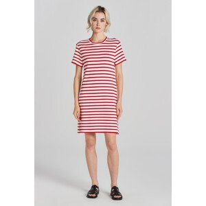 ŠATY GANT STRIPED SS T-SHIRT DRESS červená S