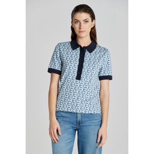 POLOKOŠEĽA GANT G-PATTERN JAQUARD SS POLO modrá S