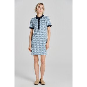 ŠATY GANT G-PATTERN JAQUARD SS POLO DRESS modrá XL