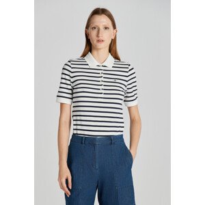 POLOKOŠEĽA GANT SLIM STRIPED SHIELD SS PIQUE POLO biela S