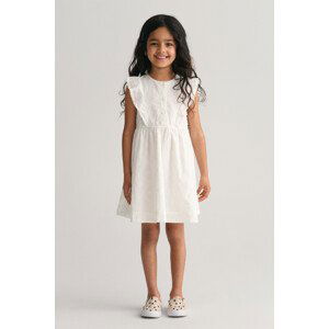 ŠATY GANT BRODERIE ANGLAISE FRILL DRESS biela 98/104