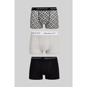 SPODNÁ BIELIZEŇ GANT G PATTERN TRUNK 3-PACK čierna XL