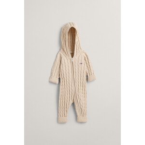 SVETER GANT COTTON CABLE SHIELD ONE PIECE hnedá 68