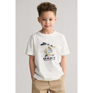 TRIČKO GANT GANT RUNNING DOG PRINT T-SHIRT WHITE