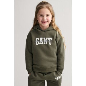 MIKINA GANT GANT ARCH SCRIPT HOODIE zelená 98/104