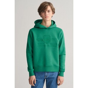 MIKINA GANT TONAL AS HOODIE zelená 158/164