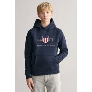 MIKINA GANT ARCHIVE SHIELD HOODIE modrá 134/140