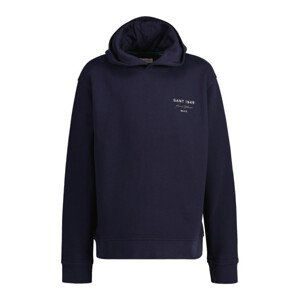 MIKINA GANT GRAPHIC SCRIPT RELAXED HOODIE modrá 176