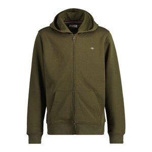 MIKINA GANT SHIELD ZIP HOODIE zelená 134/140