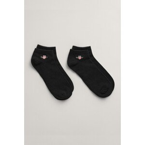 PONOŽKY GANT SHIELD SNEAKER SOCKS 2-PACK čierna 40/42