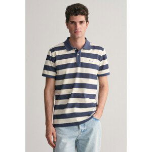 POLOKOŠEĽA GANT HEAVY WASHED STRIPED POLO modrá S