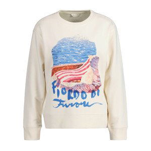 MIKINA GANT REL SCENERY PRINT C-NECK SWEAT biela M