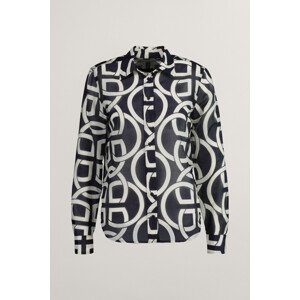 KOŠEĽA GANT REG MONOGRAM PRINT CTN SILK SHIRT modrá 36