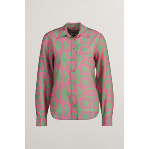 KOŠEĽA GANT REG MONOGRAM PRINT CTN SILK SHIRT ružová 34