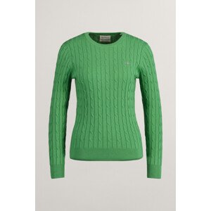 SVETER GANT STRETCH COTTON CABLE C-NECK zelená M