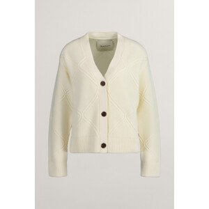 SVETER GANT TEXTURE KNIT CARDIGAN biela XXS