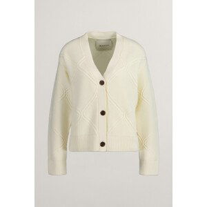 SVETER GANT TEXTURE KNIT CARDIGAN biela M