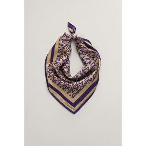 ŠATKA GANT MONOGRAM PRINTED SILK SCARF fialová None