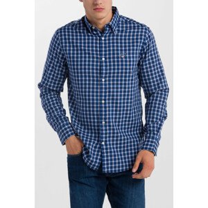 KOŠEĽA GANT O2. TP INDIGO TWILL CHECK REG HBD modrá M