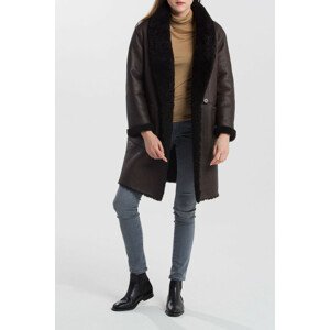 KABÁT GANT G2. REVERSIBLE SHEARLING COAT hnedá L