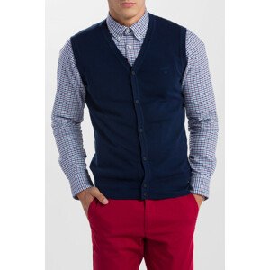 SVETER GANT O1. AMERICAN COTTON VEST modrá 4XL