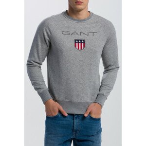 MIKINA GANT SHIELD C-NECK SWEAT šedá L