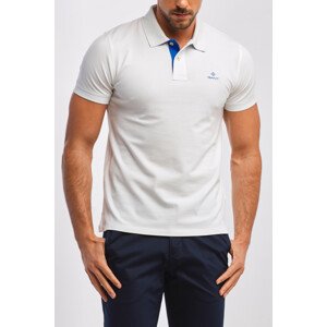 POLOKOŠEĽA GANT CONTRAST COLLAR PIQUE SS RUGGER biela 4XL