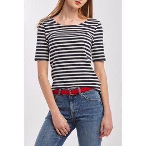 TRIČKO GANT STRIPED 1X1 RIB SS T-SHIRT modrá XS