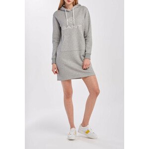 ŠATY  GANT  LOCK UP HOODIE DRESS šedá M