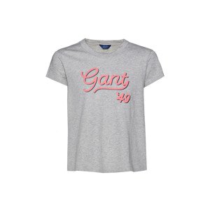 TRIČKO GANT D1. GANT SCRIPT SS T-SHIRT šedá 176