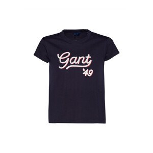 TRIČKO GANT D1. GANT SCRIPT SS T-SHIRT modrá 122/128