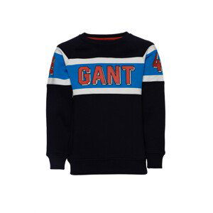 MIKINA GANT D2. 3D VARSITY C-NECK SWEAT modrá 146/152