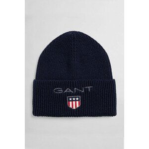 ČAPICA GANT D1. MEDIUM SHIELD RIB BEANIE modrá S/M