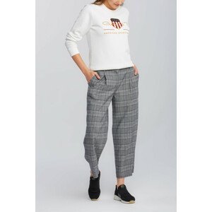 NOHAVICE GANT D1. CHECKED CROPPED WIDE PANT modrá 40
