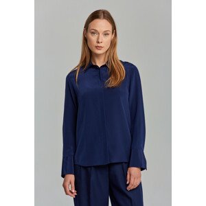 KOŠEĽA GANT D1. SILK CREPE DE CHINE SHIRT modrá 38