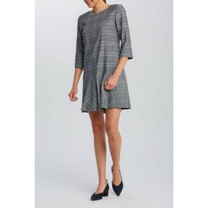 ŠATY GANT D1. CHECKED FLARE DRESS modrá 36