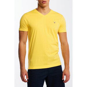 TRIČKO GANT ORIGINAL SLIM V-NECK T-SHIRT žltá XL