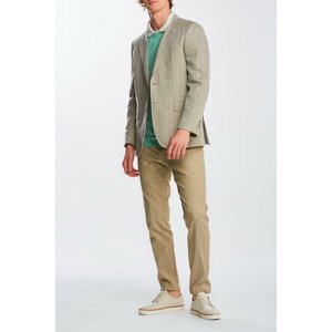 NOHAVICE GANT D2. SLIM STRETCH LINEN SUIT PANTS hnedá 48