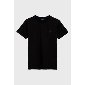 TRIČKO GANT D1. SLIM MERCERIZED SS T-SHIRT čierna M