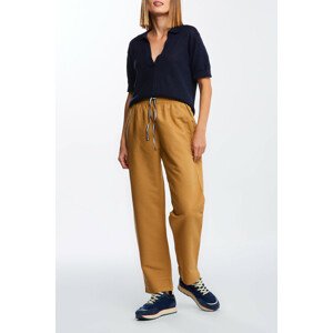 NOHAVICE GANT D2. SUMMER LINEN PULL-ON PANT hnedá 36