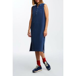 ŠATY GANT D2. SUNFADED PIQUE POLO DRESS modrá XS