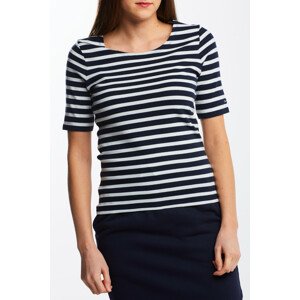 TRIČKO GANT STRIPED 1X1 RIB LSS T-SHIRT modrá XS